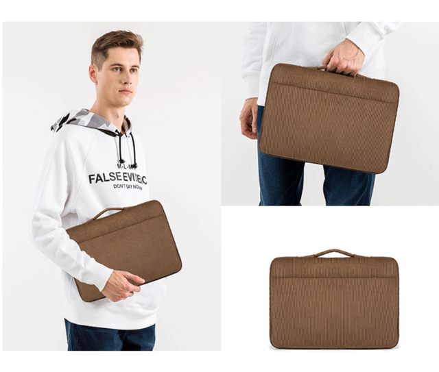 Housses Ordinateur Portable - Velours Marron