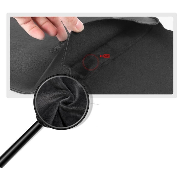 Pochette Ordinateur Cuir + Support PC - Standoo Dark