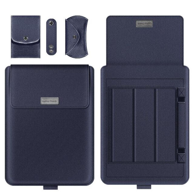 Pochette Ordinateur Cuir + Support PC - Standoo Nuit