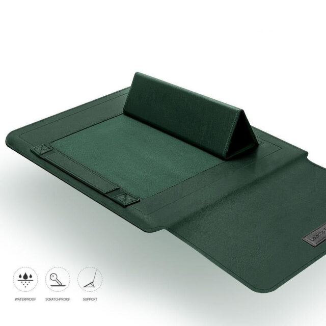 Pochette Ordinateur Cuir + Support PC - Standoo Sapin