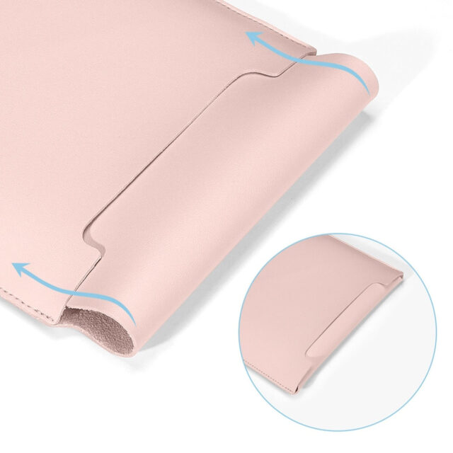 Pochette Ordinateur Mac + Trousse OFFERTE - Poudré